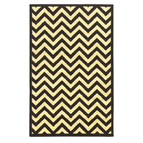 Capri Chevron Black & Cream 4.4x7.3, Rug
