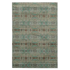 Elegance SnowFlakes Turquoise & Brown 8' X 10', Rug