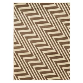 Roma ZigZag Ivory & Beige 5x7, Rug