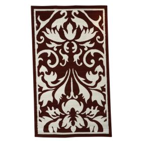 Capri Damask Red & White 4.4x7.3, Rug
