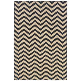 Salonika Reversible Chevron Grey 5x8, Rug