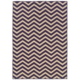 Salonika Reversible Chevron Purple 5x8, Rug