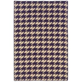 SalonikaReversibleHoundstooth Purple 5x8, Rug