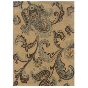 Trio Lahour Beige & Blue 5x7, Rug