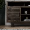 Bridgevine Home Avondale 76 Inch TV Stand Console for TVs up to 90 inches, No Assembly Required, Charcoal-Brown Finish
