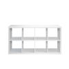 Smart Cube 8-Cube Organizer Storage with Opened Back Shelves,2 X 4 Cube Bookcase Book Shleves for Home, Office (White)