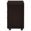 Cappuccino 3-Drawer Mobile File Cabinet