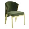 ACME Fallon Side Chair (Set-2), Green Velvet & Mirrored Gold Finish DN01956