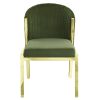 ACME Fallon Side Chair (Set-2), Green Velvet & Mirrored Gold Finish DN01956