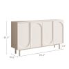 55.1" Modern Arched Door Buffet Wide Sideboard with Storage