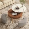 Lift Top Extendable 3 Legs Nesting Coffee Table with Storage 3 Stools Included