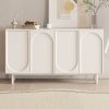 55.1" Modern Arched Door Buffet Wide Sideboard with Storage
