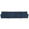 U-Shaped 4-Seat Indoor Modular Sofa Grey-Blue Color