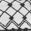 18 Inch Decorative Throw Pillow Cover, Crossed Trellis, White Fabric