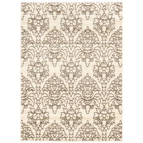 Elegance Damask Cream & Brown 8' X 10', Rug