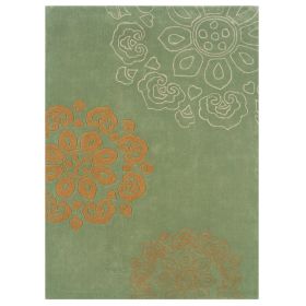 Trio Eryne PaleGreen & Gold 8x10, Rug