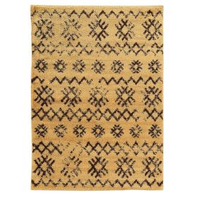 Moroccan Mekenes Camel & Brown 8x10, Rug