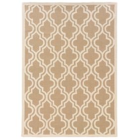 Silhouette Quatrefoil Beige & Ivory 8x10, Rug